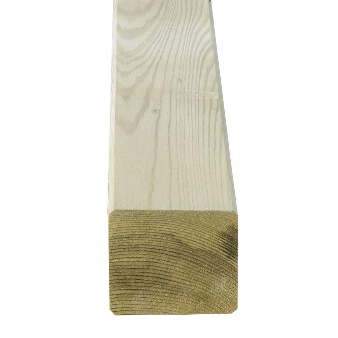 Palo quadrato per pannello grigliato "Lasa" di pino naturale per recinzioni giardino e terrazzo