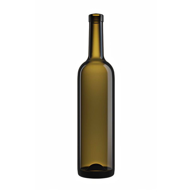 Bottiglia in vetro per vino "Bordolese Leggera" con imboccatura a tappo di sughero 750 mL
